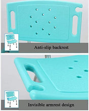 Sgabello da doccia Bagno sgabello bagno blu bagno sedia regolabile in altezza Bagno Sgabello con Big antiscivolo Pad lega di alluminio Sgabello donna incinta doccia Sgabello con PE Drain Consiglio Hol