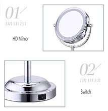 ADSE Specchio cosmetico, Specchio per Il Trucco da toeletta con 1x / 3X, 6 '' 360 Gradi; Specchio ingranditore Girevole, Specchio da Bagno con Stile Simile al Cristallo