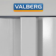 Armadietto da archivio faldoni Valberg 2 ante 4 ripiani acciaio 37x92x140cm ~ grigio