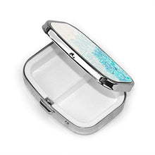 Portapillole portatile Portapillole a fiori turchese Portapillole Portapillole Portapillole per borsa o tasca Moda personalizzata Viaggi all'aperto