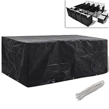 Tidyard Telo di Copertura per Mobili in Polirattan e Alluminio con 10 Occhielli 229 x 113 cm | Nero