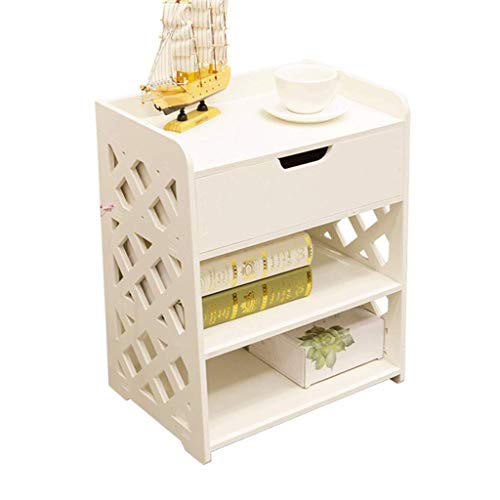 Yyqx Comodino Armadio di stoccaggio di plastica di plastica Ambientale Multi-Funzionale Moderno Semplice del Comodino Mini Camera da Letto Comodini Letto