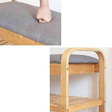 LXESWM Pouf Panca Ottomana Bamboo Scarpa Scarpiera Bench Poggiapiedi Bagagli Sgabello Scarpe Rack Divano Panchina for Corridoio Soggiorno E Camera (Size : 60cm)