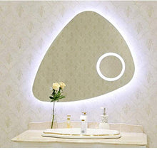DIELUNY Specchio da toeletta Specchio per Il Trucco, Lampada a LED Intelligente Specchio da Bagno per Montaggio a Parete Interruttore sensore tattile Specchio cosmetico Specchio di Bellezza