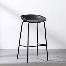 XuQinQin Sgabello da Bar Semplice Nordico Sgabello da Bar in plastica con Schienale Alto Stringen Home Cucina Bar sgabelli con poggiapiedi Pub Sedia sgabelli da Bar (Size : 75)