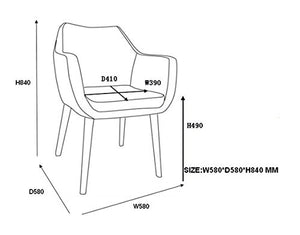 AC Design Furniture, Trine in legno, Sedia, Marrone, 58 x 58 x 84 cm