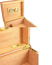Vassoio di Cenere di Sigaro Cigar Humidor Cedar Legno del Cigar Box igrometro umidificatore Circa 25-30 Sigari