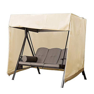 PIKOVIC - Telo protettivo per dondolo da giardino, impermeabile, 220 x 125 x 170 cm, copertura per dondolo da giardino 210 Oxford (beige)