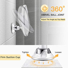 Bestope Trucco con ingrandimento 10x, con Illuminazione a 3 Colori, Specchio da Barba Illuminato da Bagno, Ventosa Girevole a 360, Bianco, 48