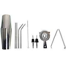 YLJB Strumenti per La Preparazione di Cocktail Kit Barista 10 Pezzo Boston Cocktail Shaker Set Kit Drink in Acciaio Inox Abito Casa Fai da Te per Bevande MisteStrainer per CenaMisurazione