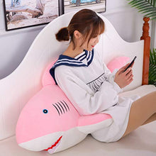 XSDF Cuscino peluche per bambola squalo creativo decorazione grande squalo bianco regalo per bambini per fidanzata 50 cm/60 cm) (rosa, 65 cm)