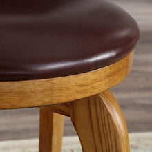 LWW Sgabelli, sgabelli da bar Ascensore solido sedia di legno Retro della casa di modo esecutivo Gas W/Schienale,Marrone,61 cm