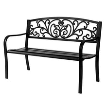 Panchine in ferro da 50 pollici per esterni, decorazione classica del cortile, parco ricreativo per patio giardino cortile