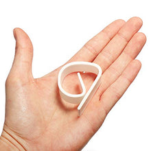 com-four® Staffe per tovaglia 16x in plastica infrangibile in Bianco, Peso per tovaglia, Supporto per tovaglie Made in Germany (16 Pezzi)