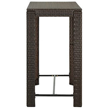 vidaXL Set da Bar da Giardino 5 pz con Cuscini in Polyrattan Marrone