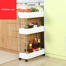 &ripiano di stoccaggio Mensole della cucina, panino Governo di immagazzinaggio Pulley da terra Bagno prodotti for il bagno di finitura Rack -3 Strato Scaffale di finitura