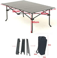 Tavolo da picnic all'aperto Tavolo pieghevole all'aperto Ultra Light Alluminio Black Table Portatile Tempo libero Balcone Tavolino Da Tavolo da caffè Auto Camping Table Beach Public Puball Stand Table