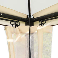 ZYFWBDZ Letto trasformabile a Dondolo, 3 posti Amaca Gazebo Patio Panca Ammortizzata Seduta Tende a Rete 245 x 165 x 243 CM