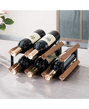 JL 3 Bottiglie cremagliera del Vino, Vino portabottiglie, Legno for Il Vino espositore, Tavolo Wine Rack, Desktop controsoffitto Free Standing Vino Magazzinaggio Halloween Decorazioni di Bottiglia