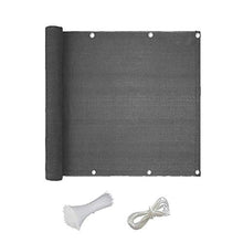Protezione per la privacy da balcone, 0,9 × 5 m, copertura per la privacy per balconi, copertura in rete resistente con corda e 24 fascette per cavi da parete, giardino, cortile, cortile