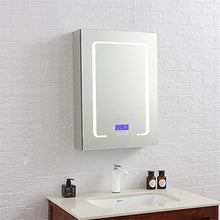 YLiansong-home Armadio da stoccaggio a Parete Bagno Illuminato Governo di Medicina con Lo Specchio e Ripiani in Vetro Regolabili for Incasso o Montaggio Superficiale Appartamento Bagno