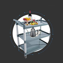 Carrello Multifunzione da Cucina，Carriera A Tre Piani in PP, Auto da Collezione, Stoviglie, Ristorante Dell'hotel, Auto da Raccolta Multifunzione, Lavastoviglie, Carrello di Servizio