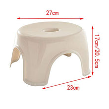 Sgabello in plastica x2, sgabello basso addensato Sgabello per cambio scarpe, forte capacità portante, impilabile, adatto per soggiorno camera da letto bagno/bianca / 27x23x17cm