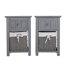 HHTX Comodino 2 Pezzi con 2 cassetti Comodino in Legno Comodino tavolini da appoggio per Camera da Letto, Bagno, Soggiorno