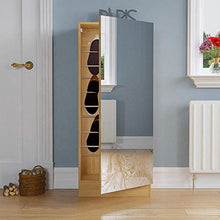 MYYINGELE Piccolo Specchio Scarpiera   Corridoio Armadio Magazzino Organizzatore   Calzatura Cremagliera del banco   Alto Diritto Legno Unitࠠ Oak   120 Centimetri