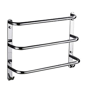 Portasciugamani a Tre Strati portasciugamani portasciugamani in Acciaio Inox 304 cremagliera da Bagno a Muro portasciugamani Stile Moderno (Misura: 50cm)