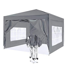 ISE 3x3 Gazebo da Giardino Pieghevole,Robusto,UV50+,Tenda per Giardino/Feste/Campeggio/Festival/Birra/Picnic/Matrimonio,Grigio