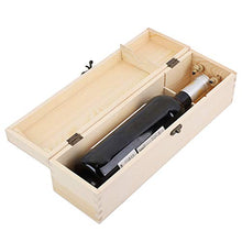 Caredy Scatola per Vino Rosso, Scatola per imballaggio in Legno per Bottiglia Singola Scatole per Regalo, Regalo per Amico, Cerimonia di Anniversario di Famiglia
