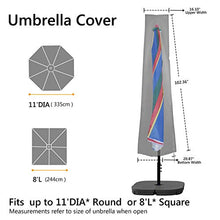 RATEL Copertura per ombrellone, Per Ombrellone Impermeabile Traspirante Copertura da 9ft a 11ft Coprire 210D Poliestere Oxford alla Protezione per Ombrellone da Giardino-260 x 40/50/64 cm (nero)