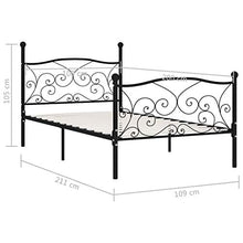 SKM Giroletto con Doghe Nero in Metallo 100x200 cm (16.9kg)