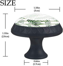 Leopardo floreale con foglie tropicali Pomelli per Porta Set di 4 Pomelli per Mobili Manopole per Cassetti Cucina Armadio Vetro