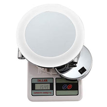 LZNAN - Specchio da trucco da parete con illuminazione a LED e ingrandimento, cromato lucido, plug in, di alta qualità