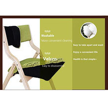 Chair QL Sedia Pieghevole in Legno Massello, Sedia Pranzo con Schienale Imbottito, Sedia con Rivestimento Sfoderabile per La Pulizia
