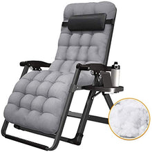 Zero Gravity Lounge Chair Patio reclinabile Patio Deck Chair pieghevole regolabile reclinabile con portabicchieri e poggiatesta (colore : sedia+cuscino b)-sedia