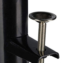 Relaxdays Base per Ombrellone per Ringhiere Rettangolari, Ampiezza 19-38 mm, Supporto in Acciaio, H: 15,5 cm, nero