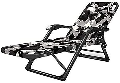JFFFFWI Sedie a Sdraio Gravity Lettini Prendisole Regolabili per Esterni Giardino Interno Esterno Portatile Pausa Pranzo Sedia reclinabile Pieghevole Sedia da Giardino Portatile per Uso Domestico Pa
