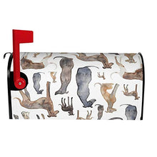 Greyhounds Wippets and Lurcher Dogs - Copertura magnetica per cassetta postale per giardino, cortile, dimensioni standard, 53 x 45 cm