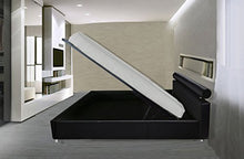 Bagno Italia Letto matrimoniale contenitore 220x167 bianco nero beige in ecopelle con bracciolo I