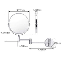 ZCCL Specchio per Il Trucco con Specchio per Il Trucco a Parete Specchio per Il Trucco da Bagno bifacciale 7"Ingrandimento 1X / 5X Specchio da Bagno Regolabile Tipo Rotondo Specchio cosmetico di