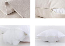 XMZFQ Set di 2 Cuscini in Lino di Cotone, con Imbottitura a Cuscino, Stampa squisita, Cuscino Quadrato per la Decorazione dell'auto da Divano Letto, 45 * 45 cm,A