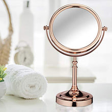 Relaxdays Specchio Trucco, Doppio, con Ingrandimento, Girevole a 360°, Bagno & Camera, Specchietto,HLP 32x20x12 cm, rosè