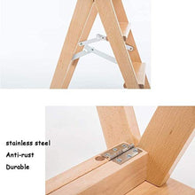 Mirui Sgabello Legno LaStep Sgabello Pieghevole in Legno Pedale Ladder 3 Passi, Cucina Ufficio Biblioteca Stair Chair/Climbing Ladder/Alto Sgabello, Cuscino Rimovibile (Size : Green)