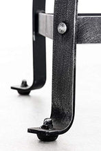 CLP Sgabello Design Industriale in Metallo Raja con Seduta in Legno - Sgabello Senza Schienale da Bancone Regolabile in Altezza 50,5-67 cm I S, Colore:Antico Argento