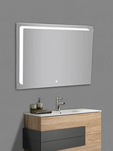 Yellowshop - Specchio Specchiera Cm L.100 x H 80 A Luce LED Retroilluminato Filo Muro Bagno Design Moderno con Touch Modello Elle 108