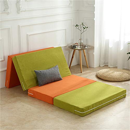 Materasso Pad domestica Base portatile di viaggio degli ospiti materasso pieghevole di economia di spazio futon Grande pieghevole materasso Pieghevole e portatile ( Color : Green , Size : 90x200x8cm )