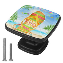 Spiaggia estiva Pomelli per Porta Set di 4 Pomelli per Mobili Manopole per Cassetti Cucina Armadio Vetro